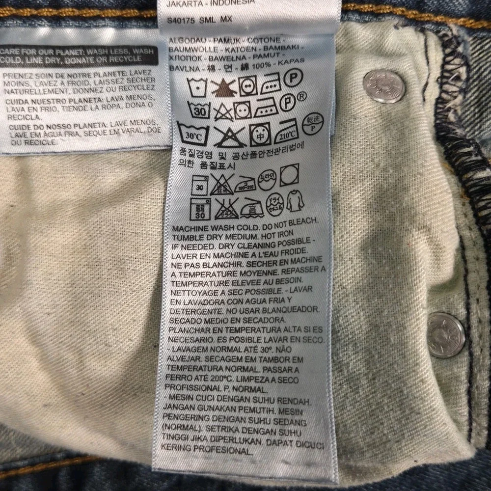 Levis 559 Relaxed Straight Jeans Mens 33x32 Blue Denim Measures 34×32